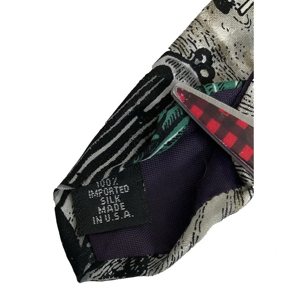 Vintage Tango Max Raab‎ Silk Tie Lot 2 Americana Series Gas Station Car 90s
